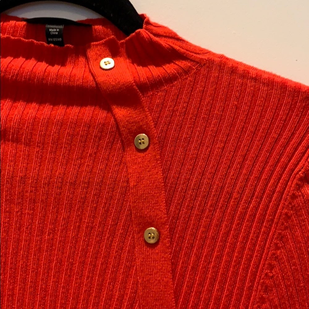 Topshop Side Button Rib Sweater - Picture 6 of 8